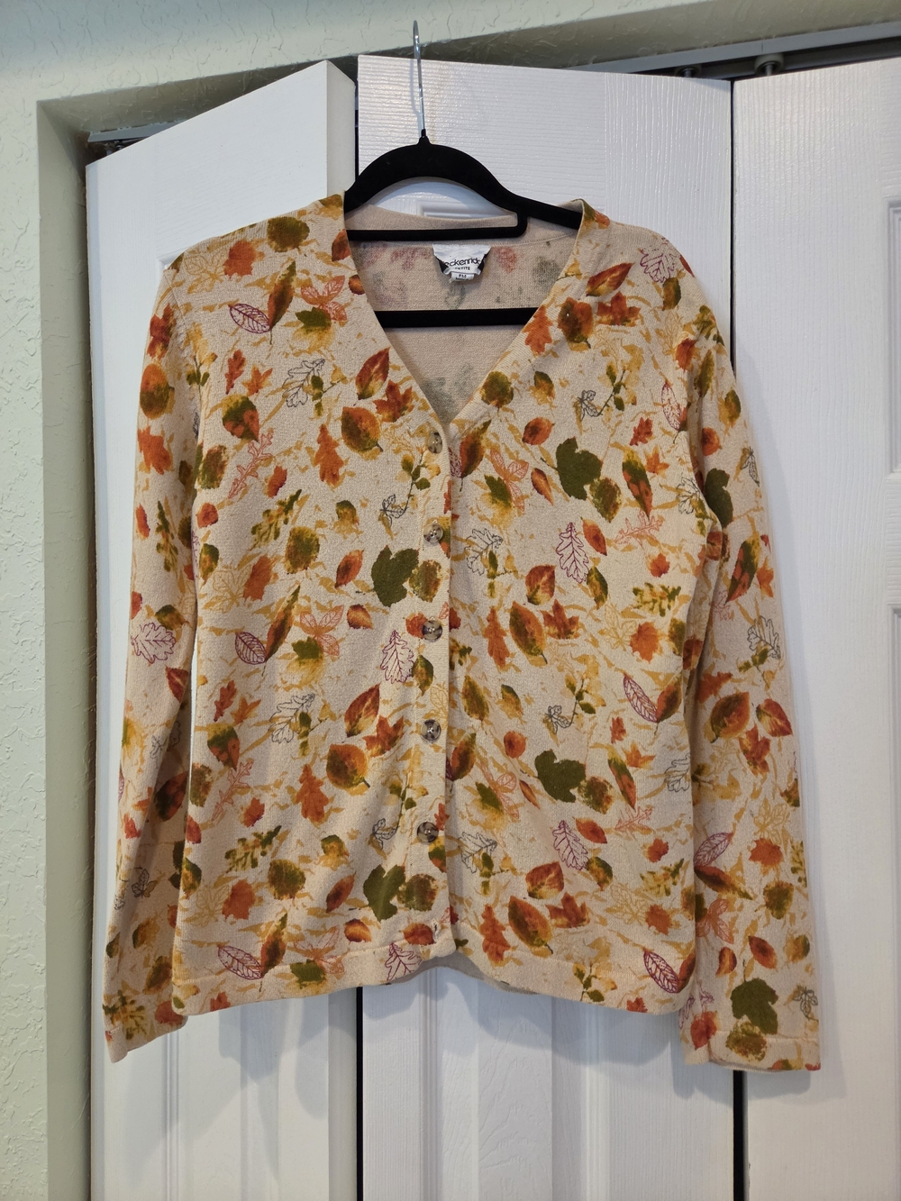 Vintage 90s Breckenridge Autumn Leaf Print Button-Front
